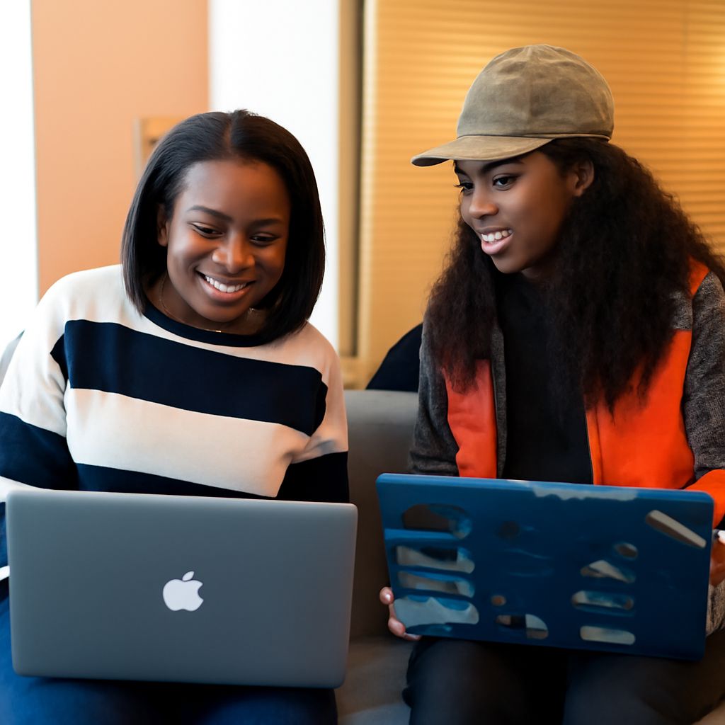 Black girl reviewing scholarship opportunities and essay notes