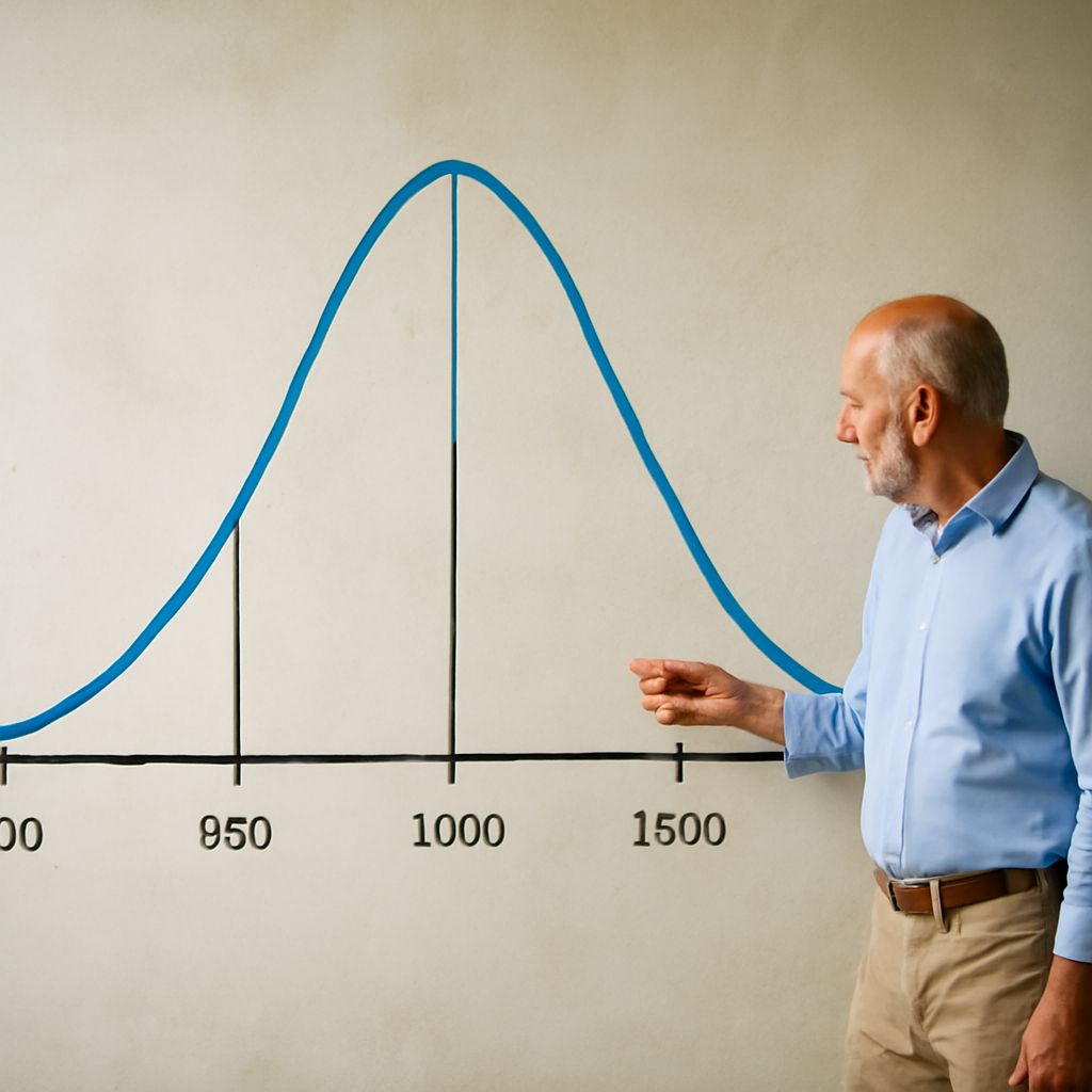 Chart showing SAT score percentiles